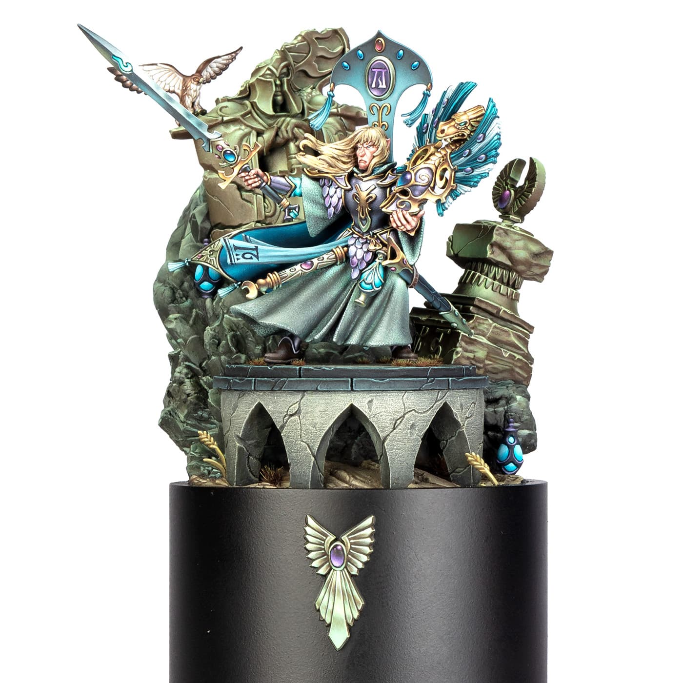 Painted miniature showcase