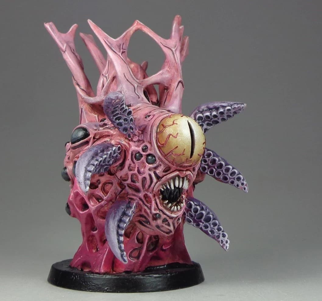 Painted miniature showcase